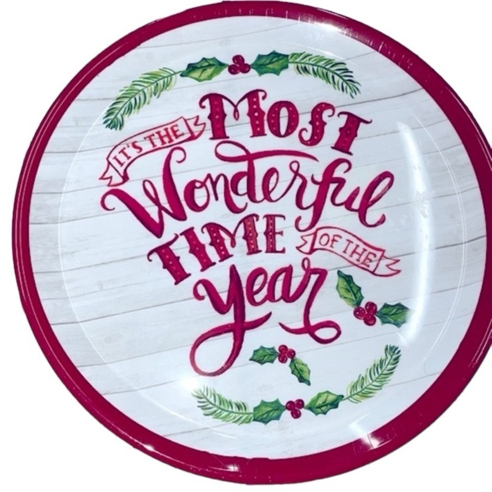 Christmas Holiday platter plastic